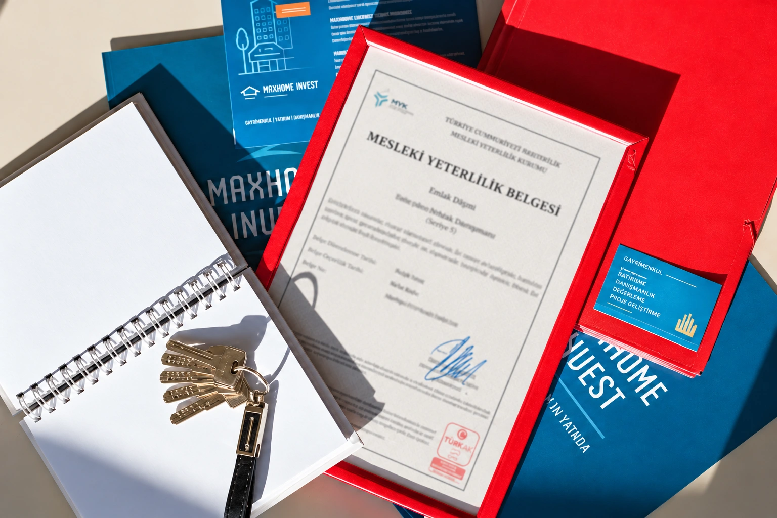 Illustration: keys and property purchase documents