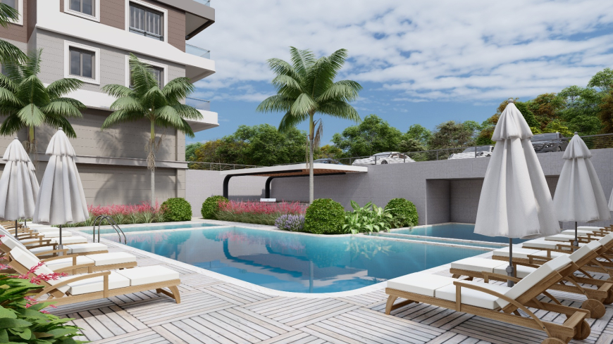 Apartments under construction in an exclusive and unique residential complex, in one of the most popular areas of Alanya - Mahmutlar
