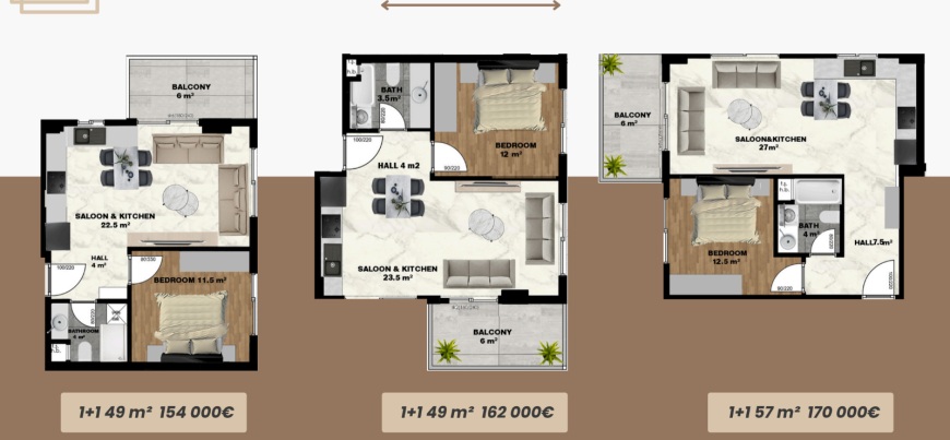 Apartments under construction in an exclusive and unique residential complex, in one of the most popular areas of Alanya - Mahmutlar