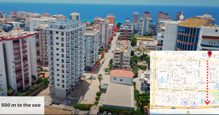 Apartments under construction in an exclusive and unique residential complex, in one of the most popular areas of Alanya - Mahmutlar