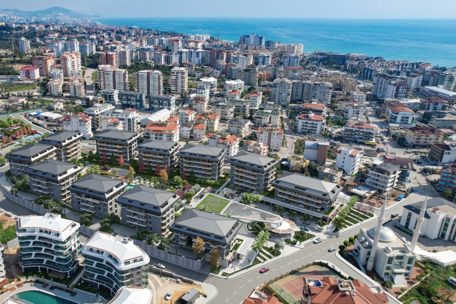 Sale of apartments in a complex under construction in the prestigious Oba district with the possibility of obtaining citizenship