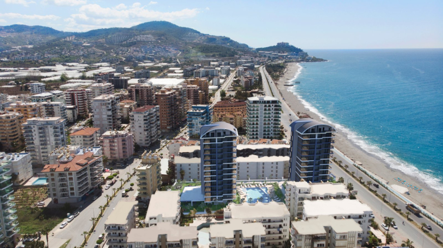 New residential complex in the center of Mahmutlar on the first coastline