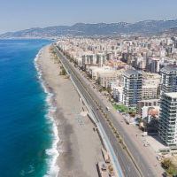 New residential complex in the center of Mahmutlar on the first coastline