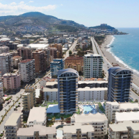 New residential complex in the center of Mahmutlar on the first coastline