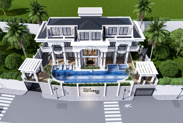 Four-storey villa with panoramic views in Kargicak