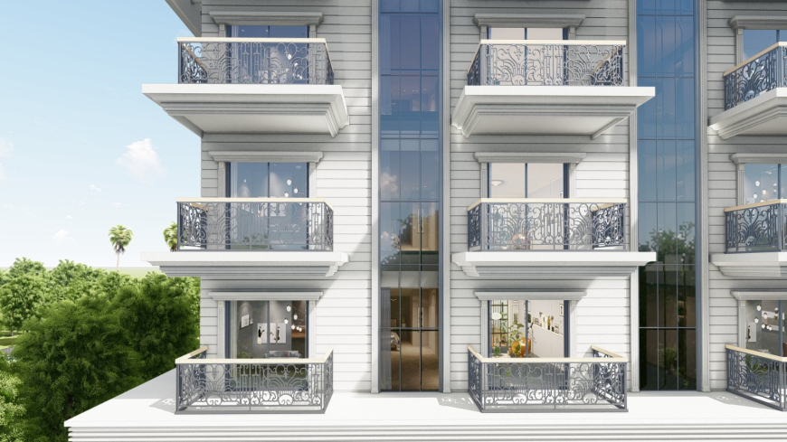 Construction of a new residential complex, which will be delivered with furniture, household appliances and air conditioners