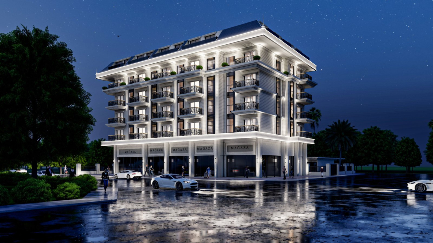 Construction of a new residential complex, which will be delivered with furniture, household appliances and air conditioners
