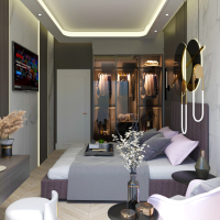 Construction of a new residential complex, which will be delivered with furniture, household appliances and air conditioners