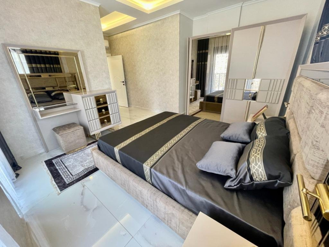 Luxurious 2+1 apartments with new furniture, appliances and air conditioning in a new building