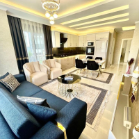 Luxurious 2+1 apartments with new furniture, appliances and air conditioning in a new building