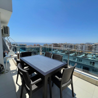 Sale of a 4+1 penthouse with a beautiful interior and magnificent views in Mahmutlar