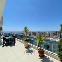 Sale of a 4+1 penthouse with a beautiful interior and magnificent views in Mahmutlar