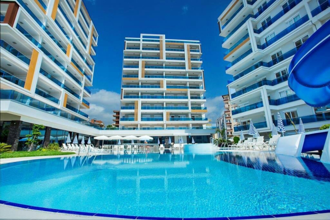 Elegant Sea View Apartment in Prestigious Residence, in Tosmur