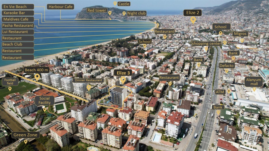 New 4+1 Penthouse with Sea & Mountain Views — Citizenship Eligible, Just 250 m from the Beach!