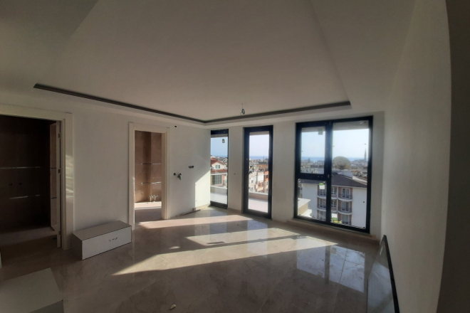 New 4+1 Penthouse with Sea & Mountain Views — Citizenship Eligible, Just 250 m from the Beach!