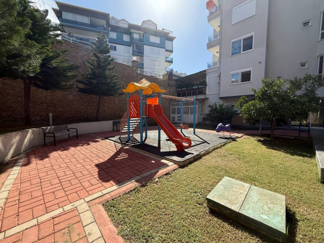 1+1 Apartment in Kestel Residence — 200 m to the Sea, Fully Furnished with Sea View