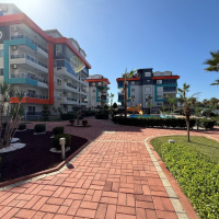 1+1 Apartment in Kestel Residence — 200 m to the Sea, Fully Furnished with Sea View