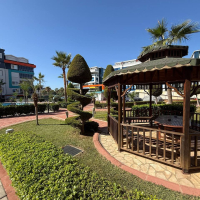 1+1 Apartment in Kestel Residence — 200 m to the Sea, Fully Furnished with Sea View