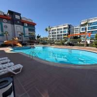 1+1 Apartment in Kestel Residence — 200 m to the Sea, Fully Furnished with Sea View