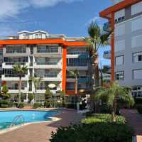1+1 Apartment in Kestel Residence — 200 m to the Sea, Fully Furnished with Sea View