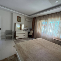 1+1 Apartment in Kestel Residence — 200 m to the Sea, Fully Furnished with Sea View