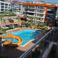 1+1 Apartment in Kestel Residence — 200 m to the Sea, Fully Furnished with Sea View