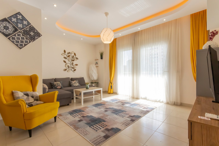 Cozy Furnished 1+1 Apartment in Mahmutlar with Mountain View and Full Facilities