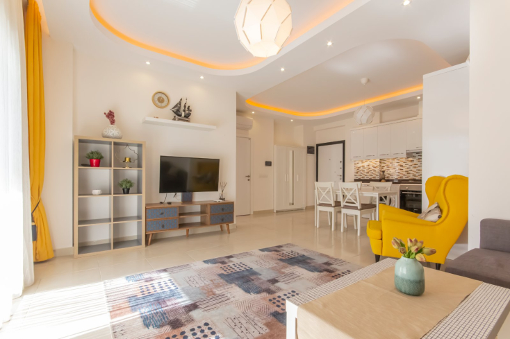 Cozy Furnished 1+1 Apartment in Mahmutlar with Mountain View and Full Facilities