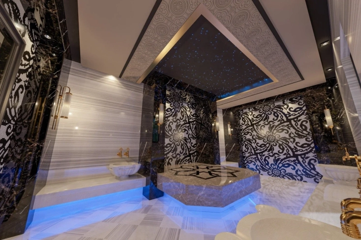 Modern 2+1 Penthouse with Sea and Castle View in Royal Towers, Cleopatra Beach