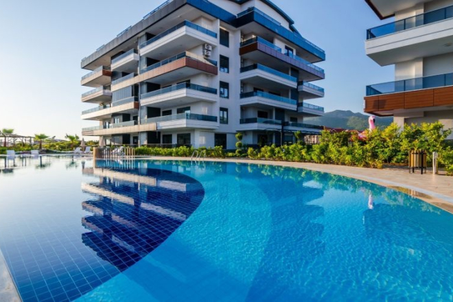 Modern 1+1 Furnished Apartment in Oba – 800 m from the Sea, 5★ Facilities