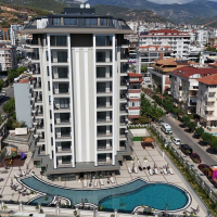 Modern 1+1 in Oba — 600 m to the beach, premium residence, ideal for rental