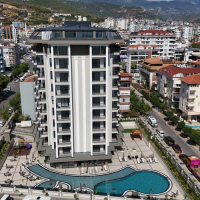 Modern 1+1 in Oba — 600 m to the beach, premium residence, ideal for rental