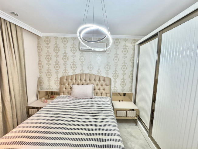 1+1 Apartment on the First Coastline in Oba — 50 m to Sandy Beach, Great Price