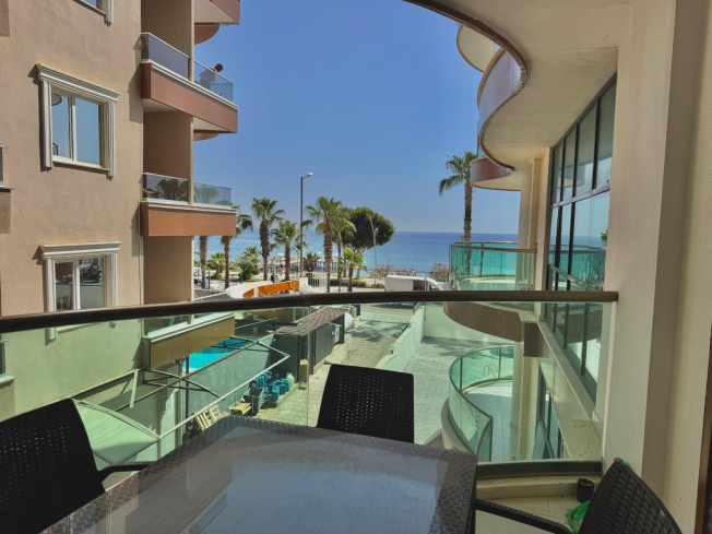 1+1 Apartment on the First Coastline in Oba — 50 m to Sandy Beach, Great Price