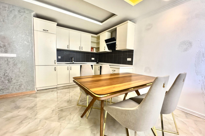 1+1 Apartment on the First Coastline in Oba — 50 m to Sandy Beach, Great Price