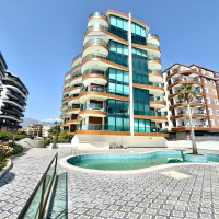 1+1 Apartment on the First Coastline in Oba — 50 m to Sandy Beach, Great Price