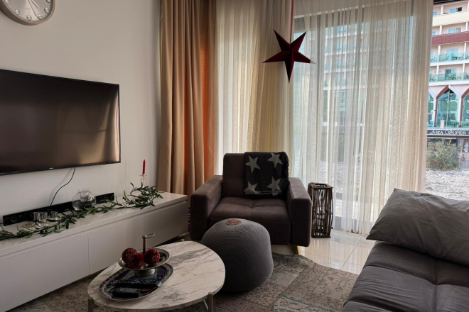 Modern Fully Furnished 1+1 Apartment Just 100 m from the Sea in Oba