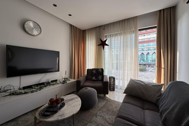 Modern Fully Furnished 1+1 Apartment Just 100 m from the Sea in Oba