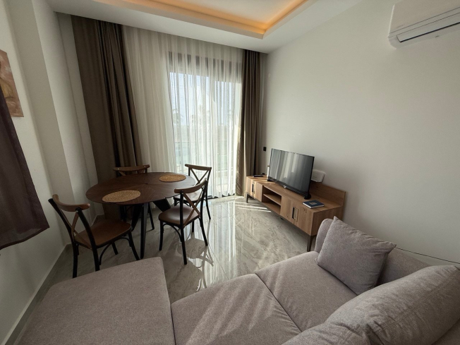 Modern 1+1 Apartment Near the Beach in Demirtas