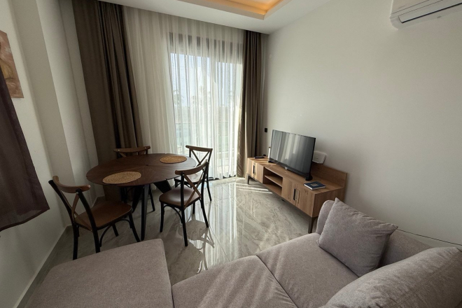 Modern 1+1 Apartment Near the Beach in Demirtas