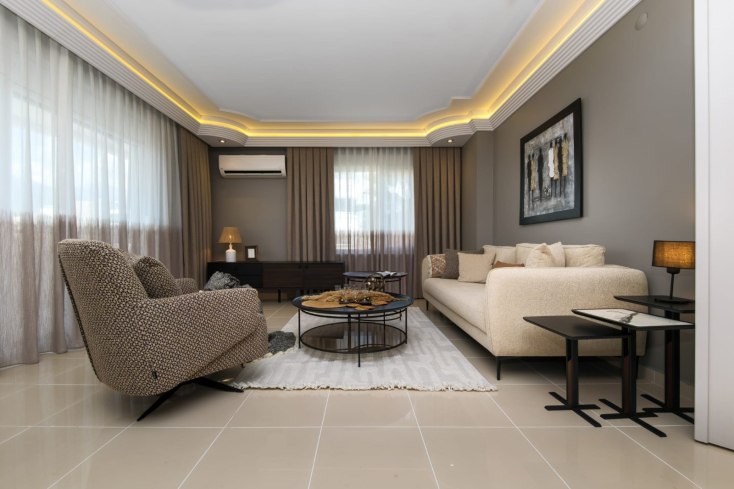 Modern 2+1 Apartment in Oba Crown — 500 m to the Sea & Eligible for Residence Permit