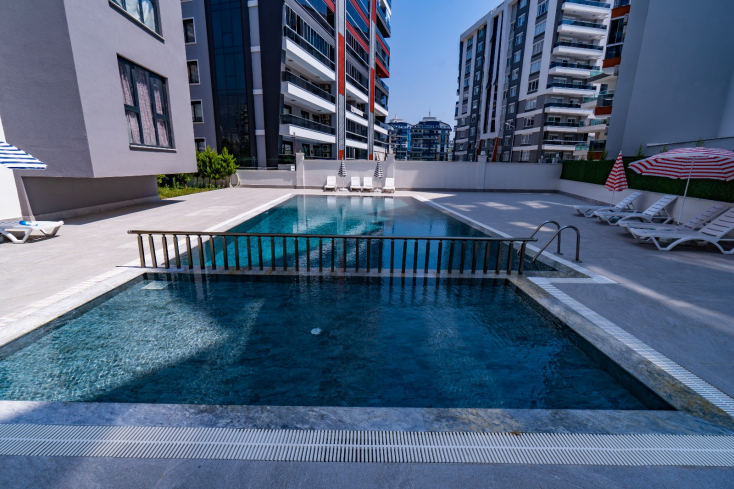 Modern 1+1 Apartment Near the Sea with Full Facilities in Mahmutlar