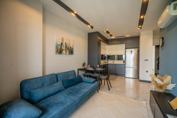 Furnished 1+1 Apartment with Rich Facilities — 600 m to the Sea, Mahmutlar