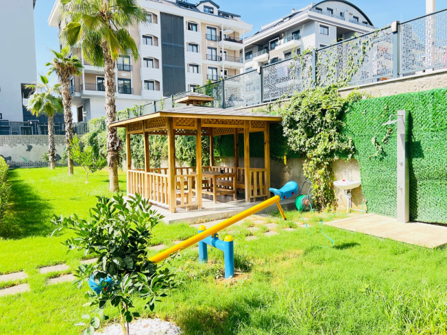 Sea-view 1+1 apartment in Kargicak — 100 m to the beach, furnished, rental-ready