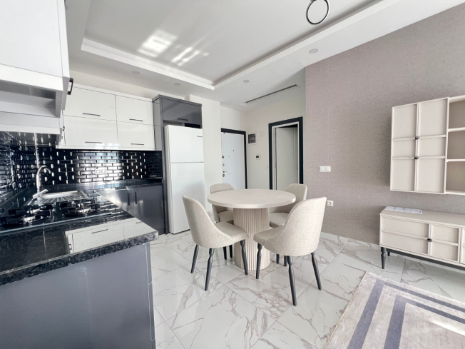 Sea-view 1+1 apartment in Kargicak — 100 m to the beach, furnished, rental-ready