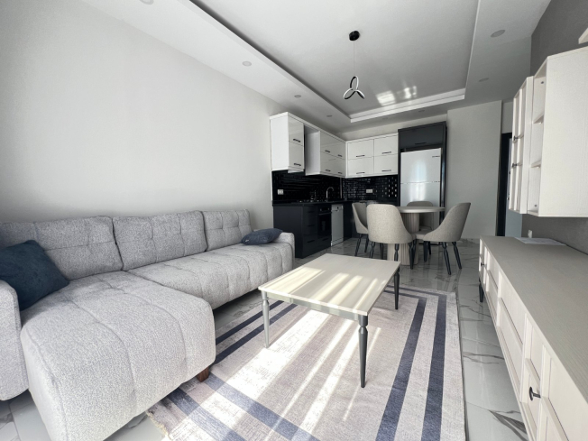 Sea-view 1+1 apartment in Kargicak — 100 m to the beach, furnished, rental-ready