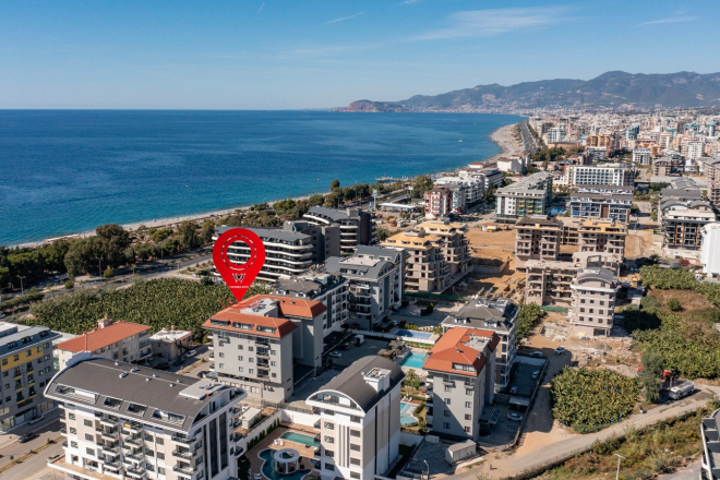 Sea-view 1+1 apartment in Kargicak — 100 m to the beach, furnished, rental-ready