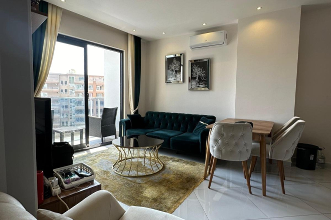 Fully Furnished 1+1 Apartment Near the Sea with Hotel-Style Facilities in Mahmutlar