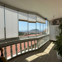 Spacious 3+1 villa with panoramic sea and castle views in Tepe