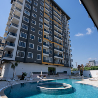 New 1+1 Apartment in Mahmutlar with Full On-Site Facilities, 600 m from the Sea